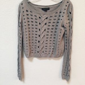 distressed cropped sweater